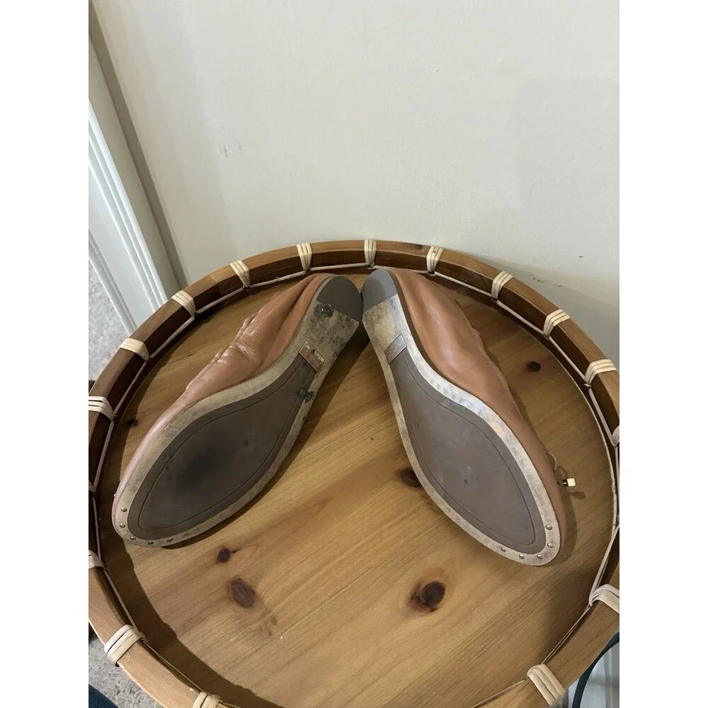 Louise et Cie Ferraria Womens Ballerina Flats Tan Leather size 8.5M